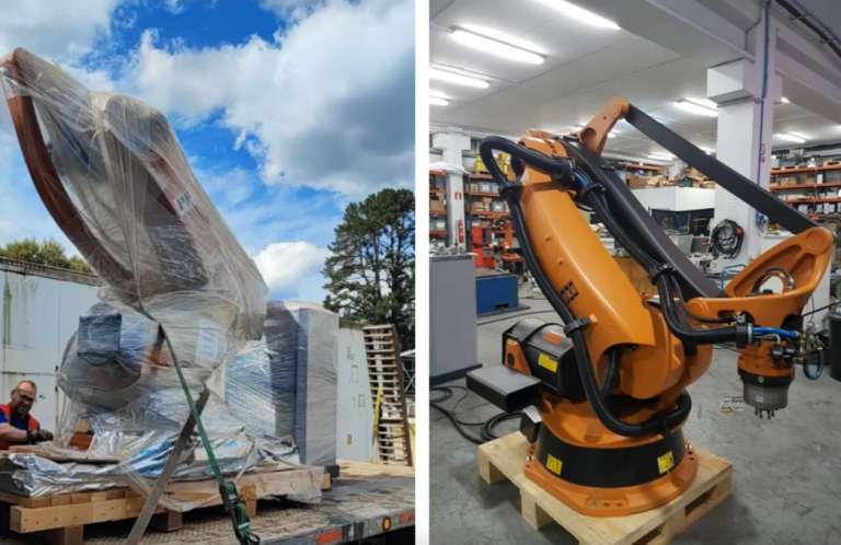Ingeniería en Automatización y Control e Ingeniería Civil Electrónica, reciben importante donación de  robot Paletizador.