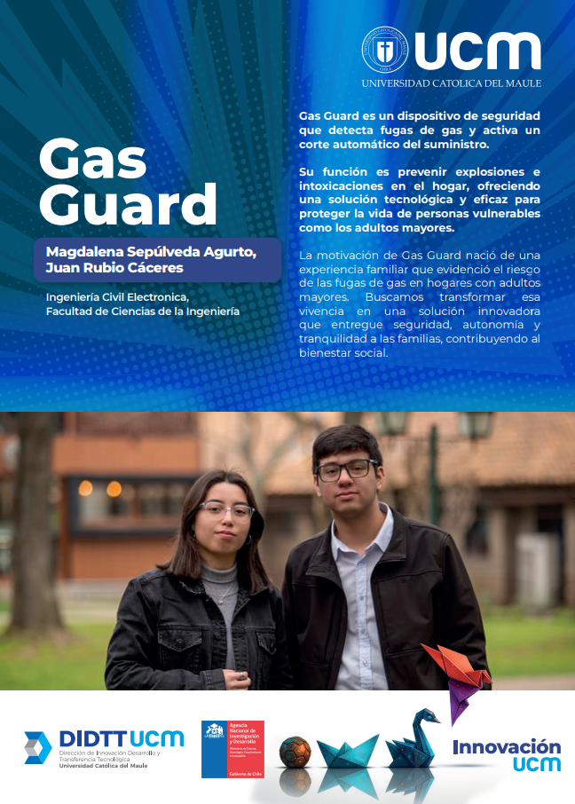 Estudiantes de Ingeniería Civil Electrónica UCM presentan innovador sistema de detección de fugas de gas